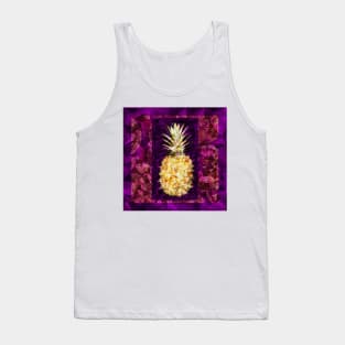 Posh Pineapple on Purple Tank Top